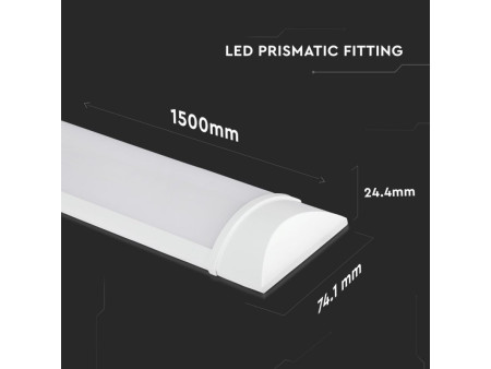 SKU 6493 VT-8338 V-TAC Plafoniera LED Prismatica 38W 160LM/W 150cm 3000K