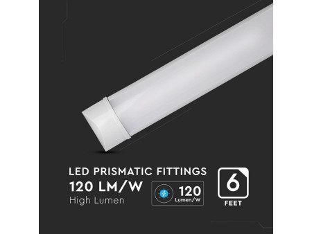 SKU 671 VT-8-60 V-TAC PRO Plafoniera LED Prismatica Chip Samsung 60W 120LM/W 180cm 6400K IP20