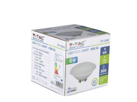 SKU 7559 VT-1262 V-TAC Lampada LED da Piscina 12W PAR56 6500K IP68