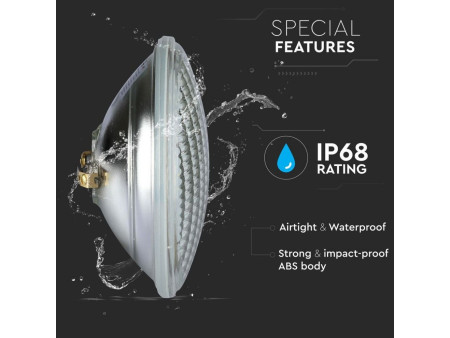 SKU 7559 VT-1262 V-TAC Lampada LED da Piscina 12W PAR56 6500K IP68