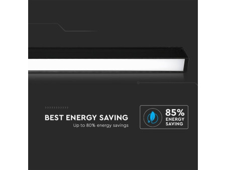 SKU 7954 VT-4121 V-TAC Plafoniera LED SMD Lineare da Binario Magnetica 20W 24V 652x35x59mm Colore Nero 3000K IP20 CRI90