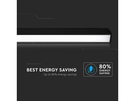 SKU 7956 VT-4131 V-TAC Plafoniera LED SMD Lineare da Binario Magnetica 30W 24V 970x35x59mm Colore Nero 3000K IP20 CRI90