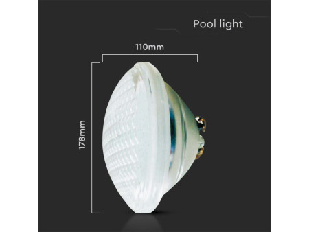 SKU 8026 VT-12135 V-TAC Lampada LED da Piscina 35W PAR56 in Vetro 6500K IP68