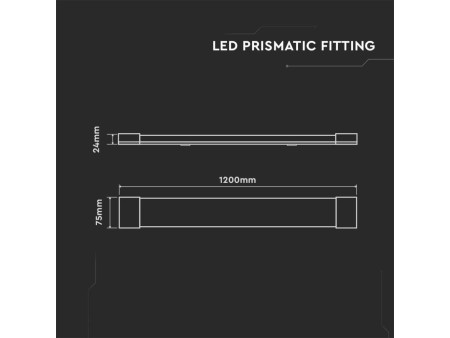 SKU 8048 VT-8340 V-TAC Plafoniera LED Prismatica 40W 120LM/W 120cm 4000K
