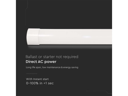 SKU 8054 VT-8340 V-TAC Plafoniera LED Prismatica 50W 120LM/W 150cm 6500K