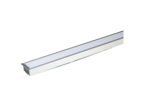 SKU 21380 VT-7-41-S V-TAC PRO Plafoniera LED Chip Samsung a Incasso 40W Lineare Argento 120cm 4000K