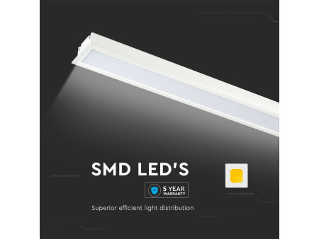 SKU 21381 VT-7-41-W V-TAC PRO Plafoniera LED Chip Samsung a Incasso 40W Lineare Bianco 120cm 4000K