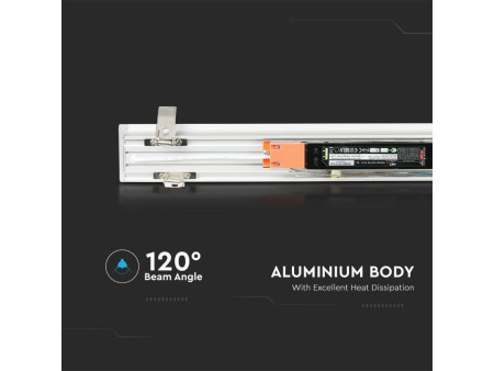 SKU 21381 VT-7-41-W V-TAC PRO Plafoniera LED Chip Samsung a Incasso 40W Lineare Bianco 120cm 4000K