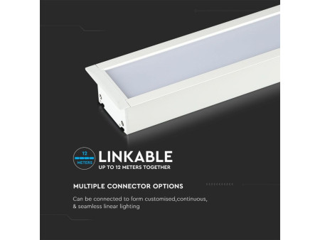 SKU 604 VT-7-41-W V-TAC PRO Plafoniera LED Chip Samsung a Incasso 40W Lineare Colore Bianco 6400K