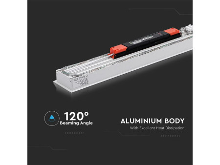 SKU 382 VT-7-42-W V-TAC PRO Plafoniera LED Chip Samsung a Incasso 40W Lineare Colore Bianco 4000K