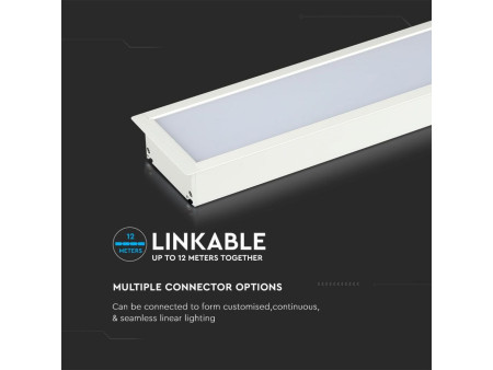 SKU 382 VT-7-42-W V-TAC PRO Plafoniera LED Chip Samsung a Incasso 40W Lineare Colore Bianco 4000K