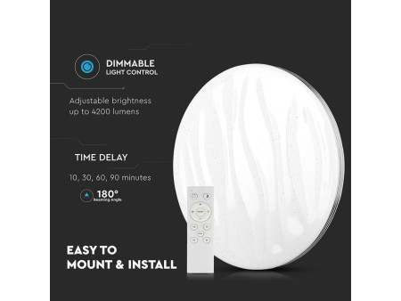 SKU 1460 VT-8403 V-TAC Plafoniera LED Rotonda 40W con Telecomando Cambia Colore 3 in 1 d: 400mm h: 60mm IP20 Dimmerabile