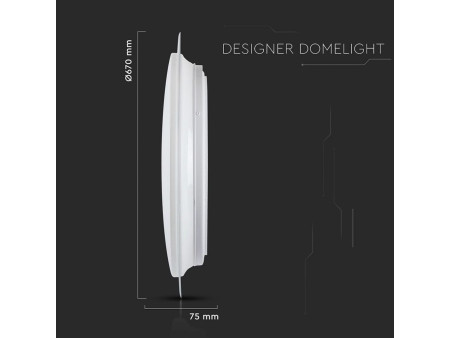 SKU 1495 VT-8472 V-TAC Plafoniera LED Rotonda 72W Telecomando Cambia Colore 3 in 1 Effetto Stellato d: 670mm h: 75mm Dimmerabile