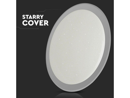 SKU 1495 VT-8472 V-TAC Plafoniera LED Rotonda 72W Telecomando Cambia Colore 3 in 1 Effetto Stellato d: 670mm h: 75mm Dimmerabile