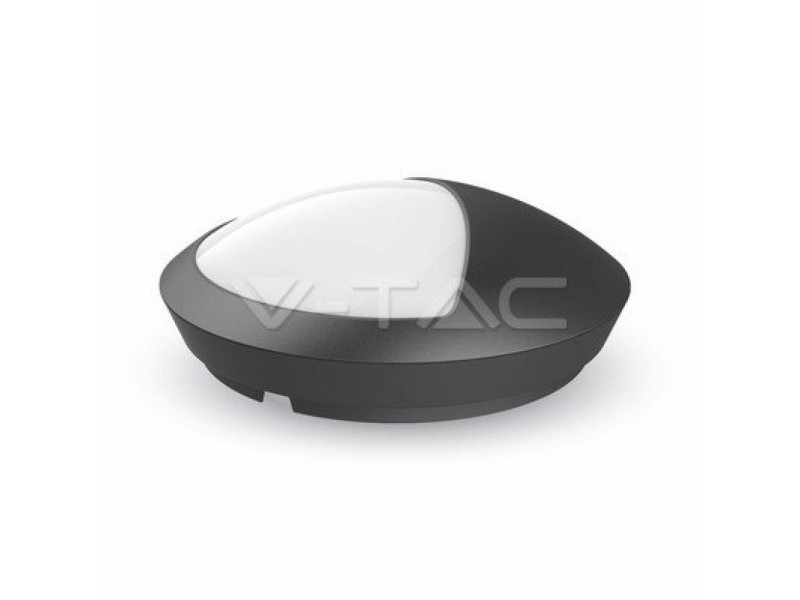 SKU 4969 VT-8006 V-TAC Plafoniera LED Rotonda con Palpebra 12W Colore Nero 4500K IP66