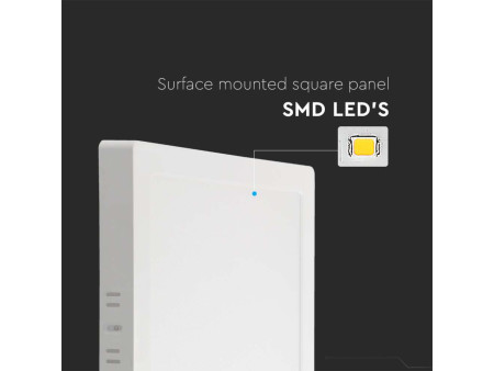 SKU 10493 VT-60006 V-TAC Pannello LED 6W Montaggio a Plafone Quadrato 4000K