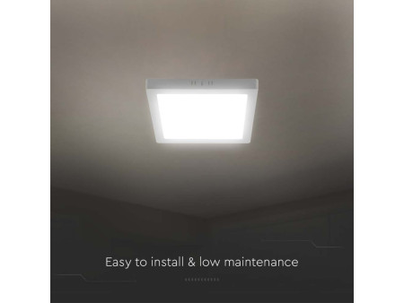 SKU 10495 V-TAC Pannello LED 12W Montaggio a Plafone Quadrato Colore Bianco 3000K