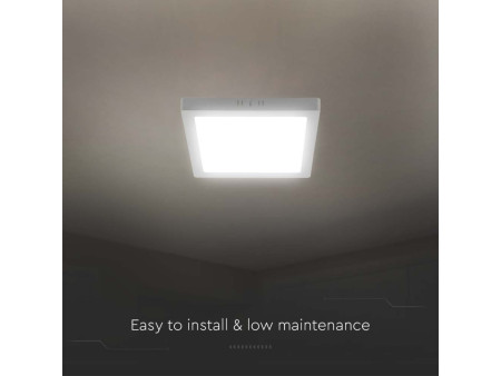 SKU 10498 VT-61018 V-TAC Pannello LED 18W Montaggio a Plafone Quadrato Colore Bianco 3000K