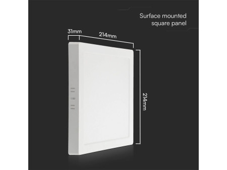 SKU 104981 VT-60018 V-TAC PRO Plafoniera LED Chip Samsung Quadrata 18W 110LM/W Colore Bianco 3000K