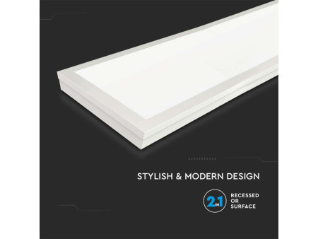SKU 216626 VT-12030 V-TAC Pannello LED 40W 110LM/W Incasso/Plafone Driver Integrato 1200x300mm 6500K