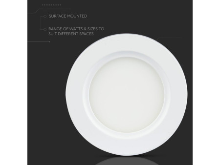 SKU 4805 VT-1408RD V-TAC Pannello LED Montaggio a Plafone Rotondo 8W 100LM/W 3000K