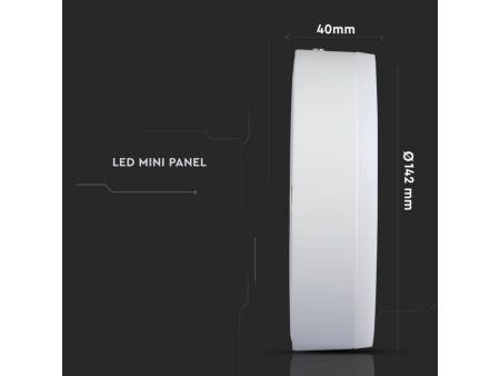 SKU 4891 VT-809RD V-TAC Pannello a Doppio LED 6W+2W 133LM/W Montaggio a Plafone Rotondo 4500K