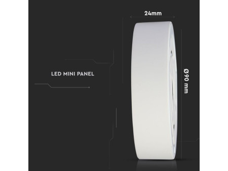 SKU 4904 VT-605RD V-TAC Pannello LED 6W Montaggio a Plafone Rotondo 3000K