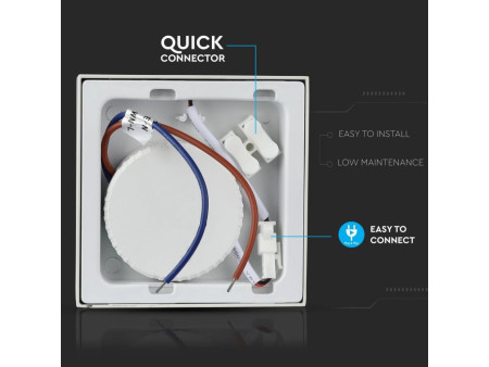 SKU 4920 VT-1805SQ V-TAC Pannello LED 18W Montaggio a Plafone Quadrato 4000K