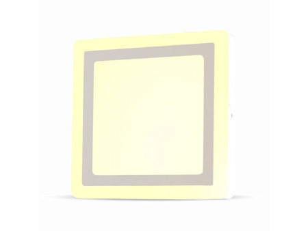 SKU 4922 VT-809 V-TAC Pannello a Doppio LED 6W+2W 100LM/W Montaggio a Plafone Quadrato 3000K