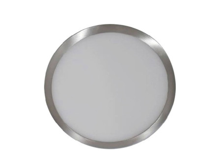 SKU 6369 VT-1205SN V-TAC Pannello LED 12W Montaggio a Plafone Rotondo Colore Nichel Satinato 6000K