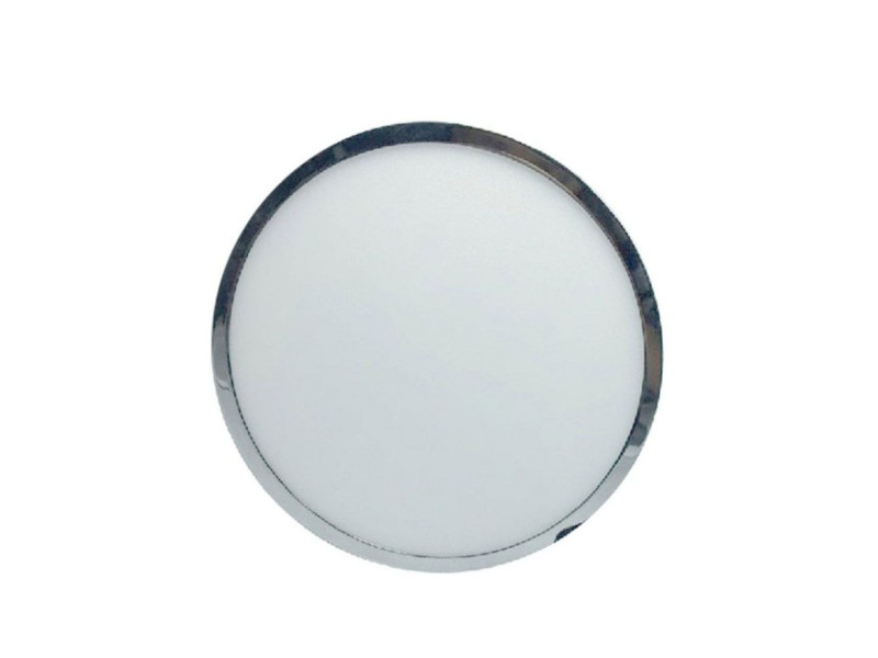 SKU 6370 VT-1805CH V-TAC Pannello LED 18W Montaggio a Plafone Rotondo Colore Cromato 3000K
