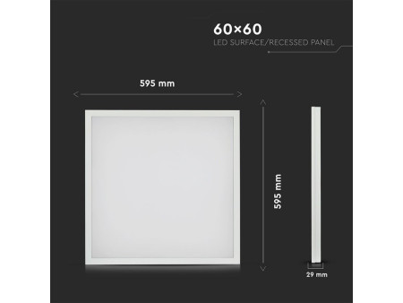 SKU 6451 VT-6142  V-TAC Pannello LED da Plafone 40W 100LM/W 600x600mm 4000K