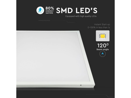 SKU 6451 VT-6142  V-TAC Pannello LED da Plafone 40W 100LM/W 600x600mm 4000K