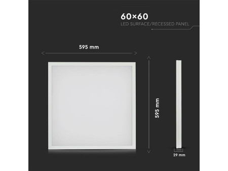 SKU 6454 VT-6170 V-TAC Pannello LED da Plafone 70W 600x600mm 6500K