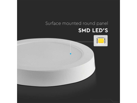 SKU 7870 VT-60006 V-TAC Pannello LED 6W Montaggio a Plafone Rotondo 3000K