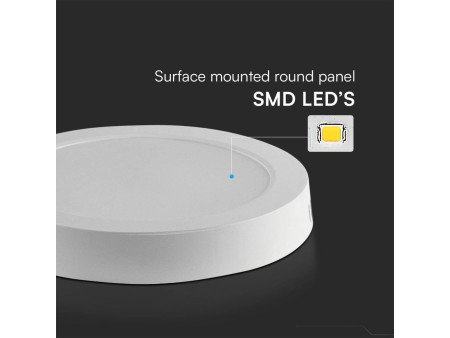 SKU 78721 VT-60006 V-TAC PRO Plafoniera LED Chip Samsung Tonda 6W 110LM/W Colore Bianco 6500K