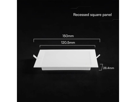 SKU 104806 VT-61006CCT V-TAC PRO Mini Pannello LED Chip CREE 6W Quadrato da Incasso (Foro 75-80mm) Bianco CCT