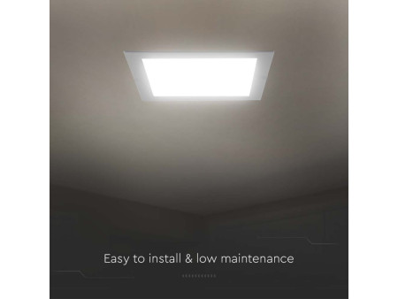 SKU 10486 VT-61018 V-TAC Mini Pannello LED 18W 100LM/W Quadrato da Incasso (Foro 200-205mm) Bianco 3000K