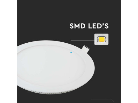 SKU 214856 VT-607RD-N V-TAC Mini Pannello LED 6W Rotondo da Incasso 6400K