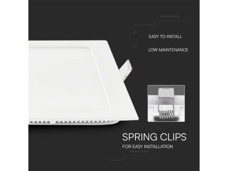SKU 214865 VT-607SQ-N V-TAC Mini Pannello LED 6W Quadrato da Incasso 6400K