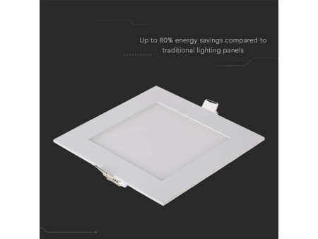 SKU 214866 VT-1207SQ-N V-TAC Mini Pannello LED 12W Quadrato da Incasso 2700K