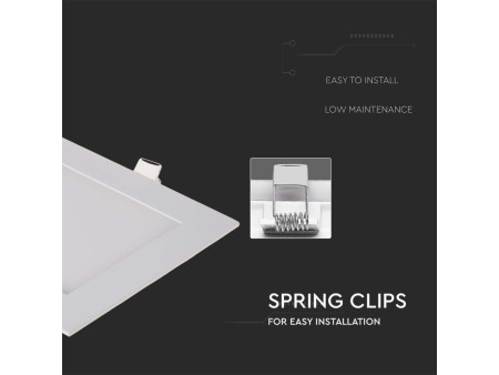 SKU 214866 VT-1207SQ-N V-TAC Mini Pannello LED 12W Quadrato da Incasso 2700K