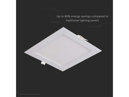 SKU 214869 VT-1807SQ-N V-TAC Mini Pannello LED 18W Quadrato da Incasso 2700K