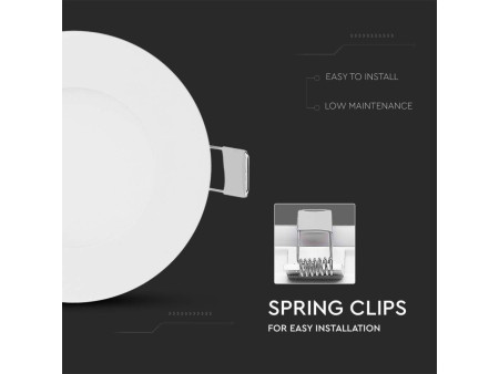 SKU 216292 V-TAC Mini Pannello LED 3W Rotondo da Incasso Bianco 2700K