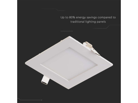 SKU 216296 VT-307SQ-N V-TAC Mini Pannello LED 3W Quadrato da Incasso 4000K