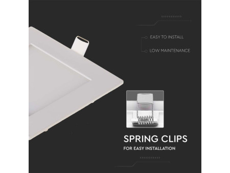 SKU 216295 VT-307SQ-N V-TAC Mini Pannello LED 3W Quadrato da Incasso 2700K