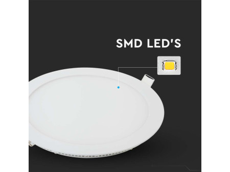 SKU 216423 VT-2207RD-N V-TAC Mini Pannello LED 22W Rotondo da Incasso 4000K