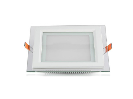 SKU 4737 VT-602G V-TAC Mini Pannello LED 6W Qudarato da Incasso in Vetro 6000K
