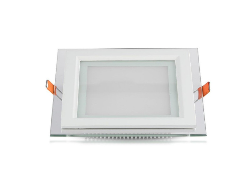 SKU 4737 VT-602G V-TAC Mini Pannello LED 6W Qudarato da Incasso in Vetro 6000K