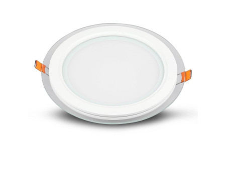 SKU 4739 VT-602G V-TAC Mini Pannello LED 6W Rotondo da Incasso in Vetro 6000K